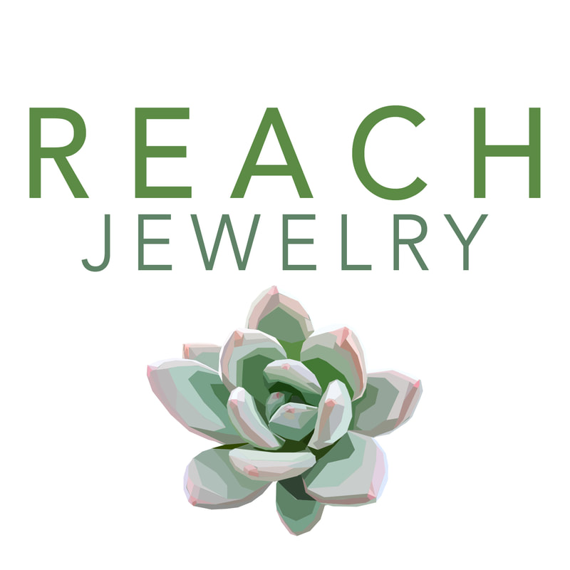 
Reach Jewelry logo with a green and pink succulent on a white background and green text.
